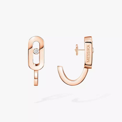 [Garvey]Diamond Mini Hoop Earrings Move Classique