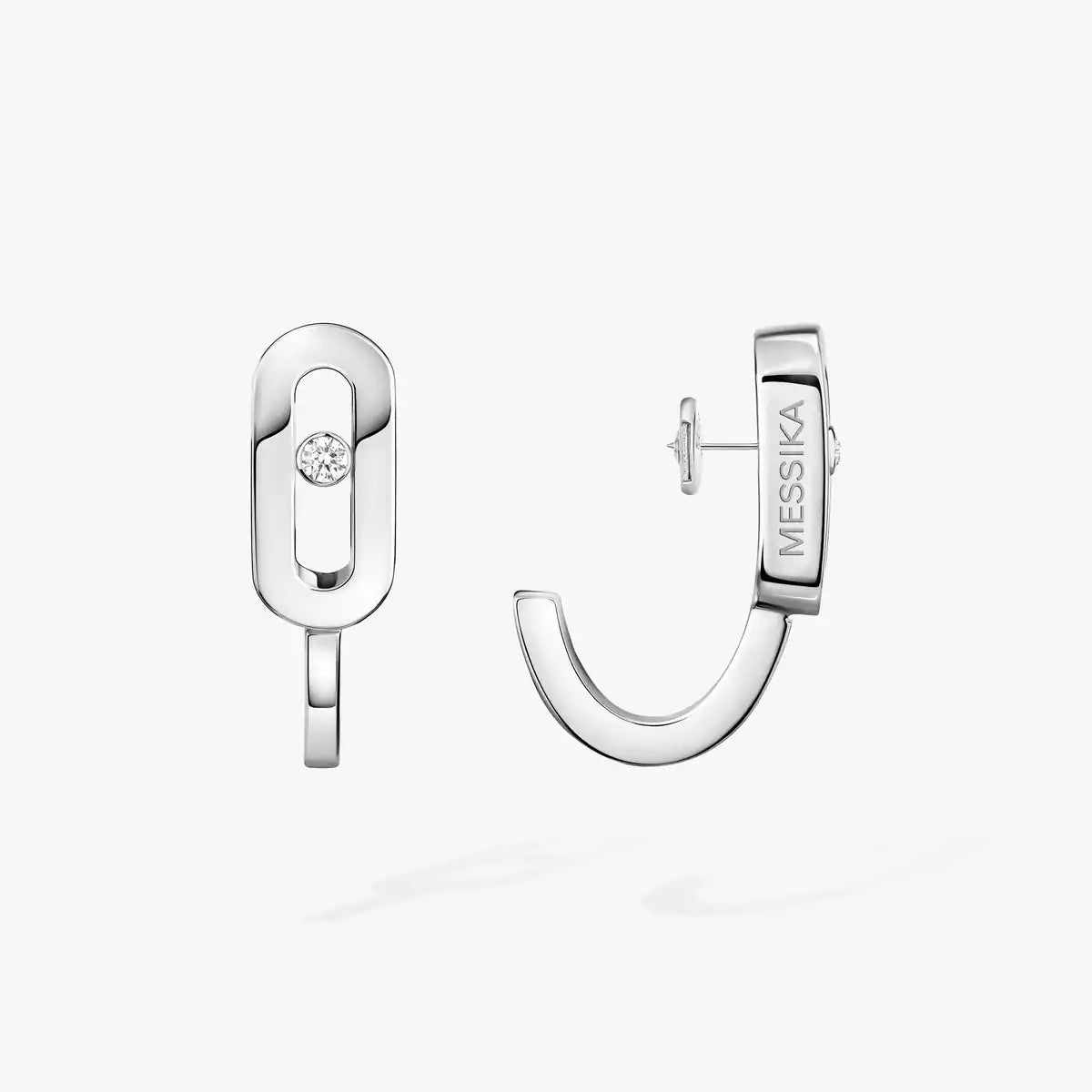 [Garvey]Diamond Mini Hoop Earrings Move Classique