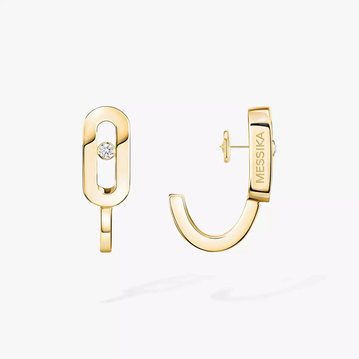 [Garvey]Diamond Mini Hoop Earrings Move Classique