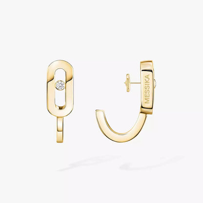 [Garvey]Diamond Mini Hoop Earrings Move Classique