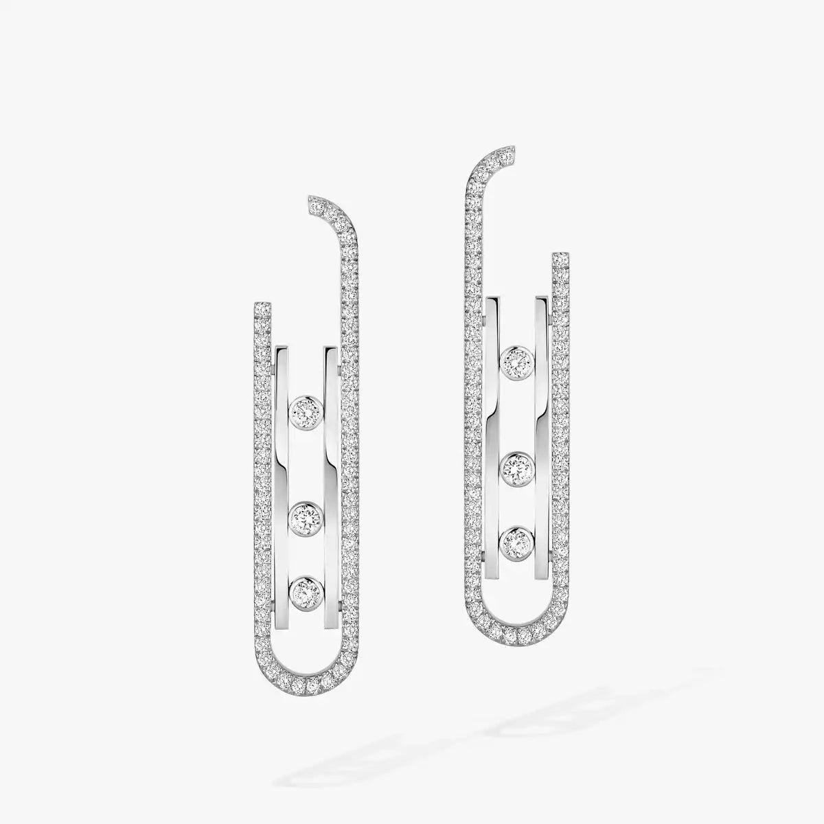 [Garvey]MOVE KINETIC DIAMOND PENDANT EARRINGS