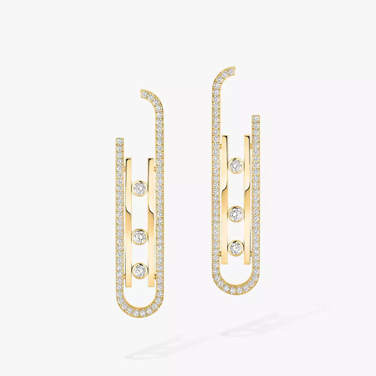 [Garvey]MOVE KINETIC DIAMOND PENDANT EARRINGS