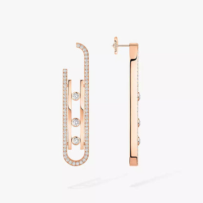 [Garvey]MOVE KINETIC DIAMOND PENDANT EARRINGS