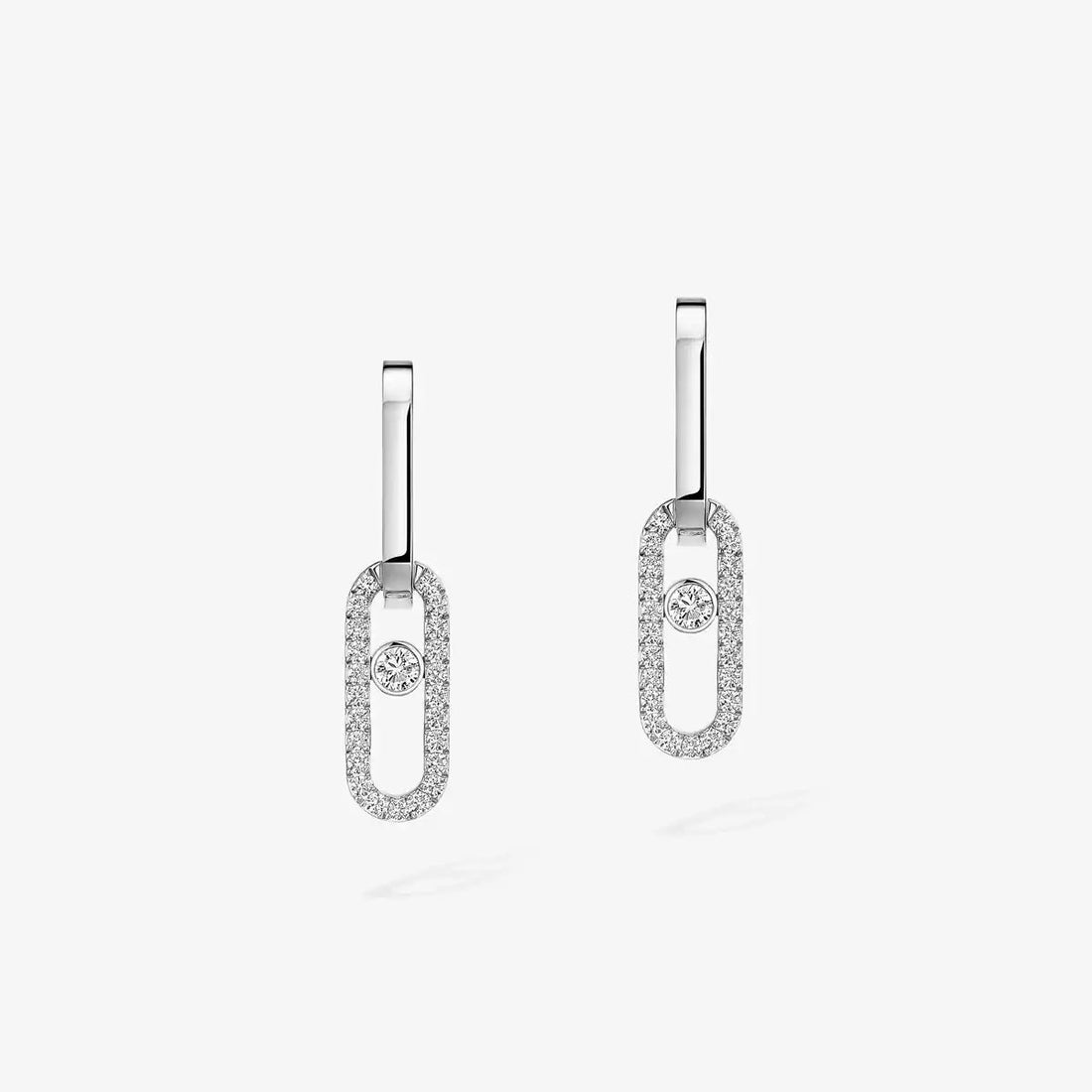[Garvey]Move Link Diamond Earrings