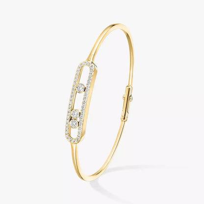 [Garvey]MOVE PAVÉ DIAMOND BANGLE BRACELET M