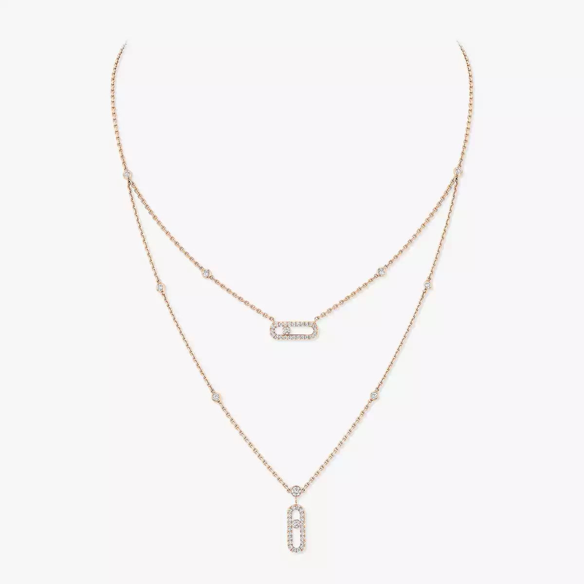 [Garvey]MOVE UNO 2-ROW PAVÉ NECKLACE