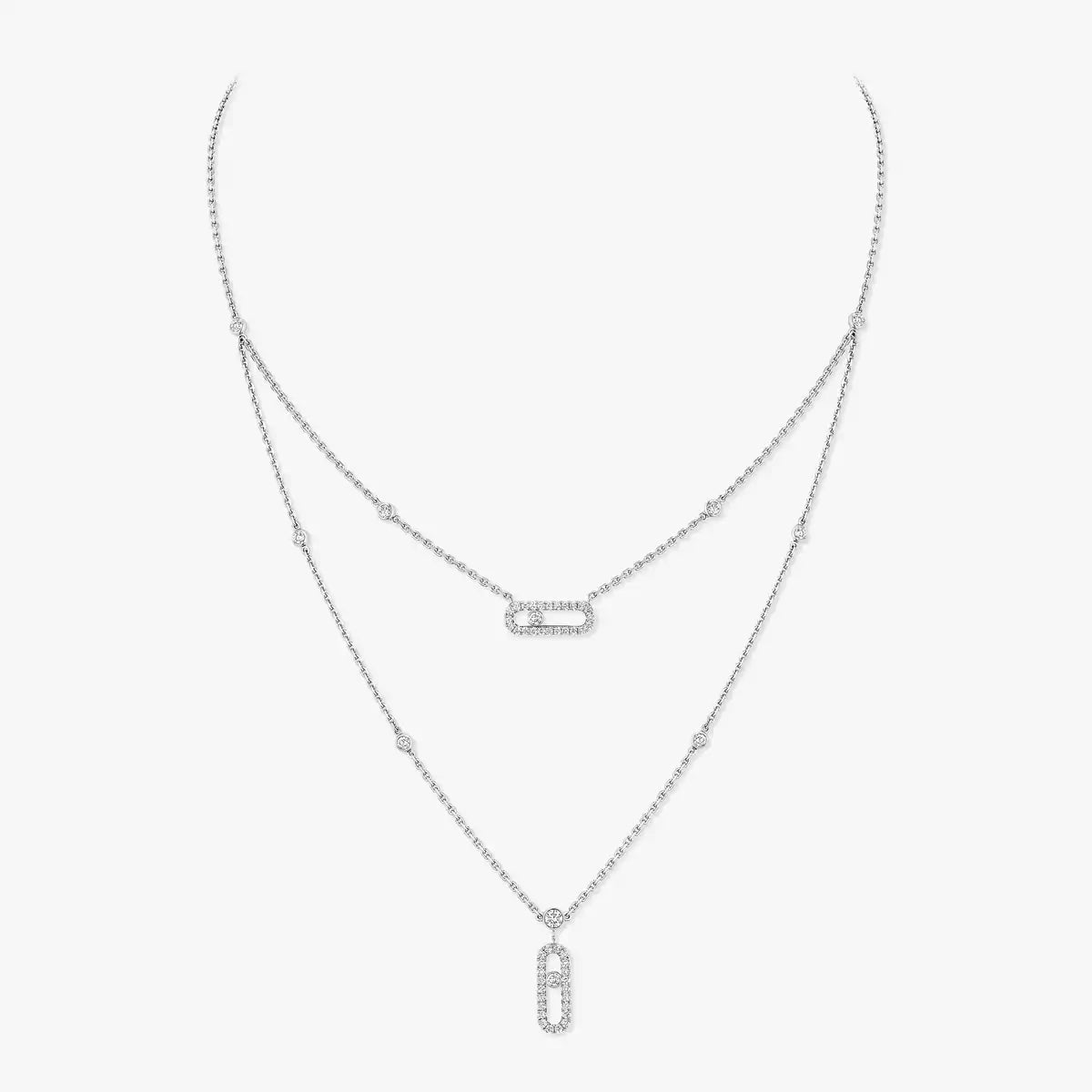 [Garvey]MOVE UNO 2-ROW PAVÉ NECKLACE