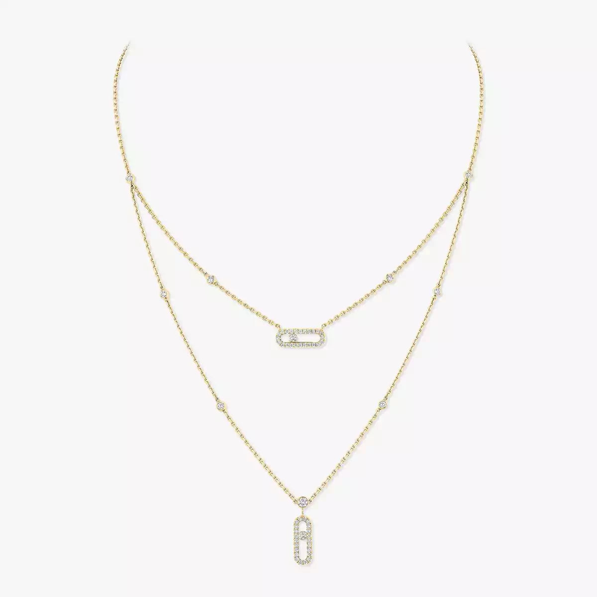 [Garvey]MOVE UNO 2-ROW PAVÉ NECKLACE