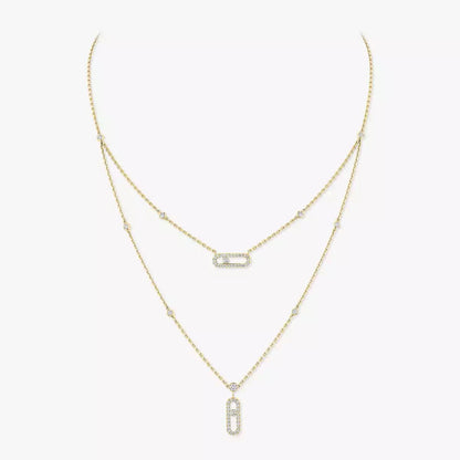 [Garvey]MOVE UNO 2-ROW PAVÉ NECKLACE
