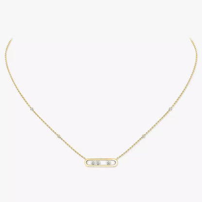 [Garvey]MOVE PAVÉ PENDANT 4 MOVING DIAMONDS NECKLACE