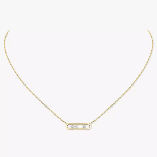 [Garvey]MOVE PAVÉ PENDANT 4 MOVING DIAMONDS NECKLACE