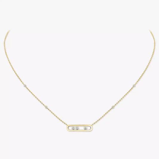 [Garvey]MOVE PAVÉ PENDANT 4 MOVING DIAMONDS NECKLACE