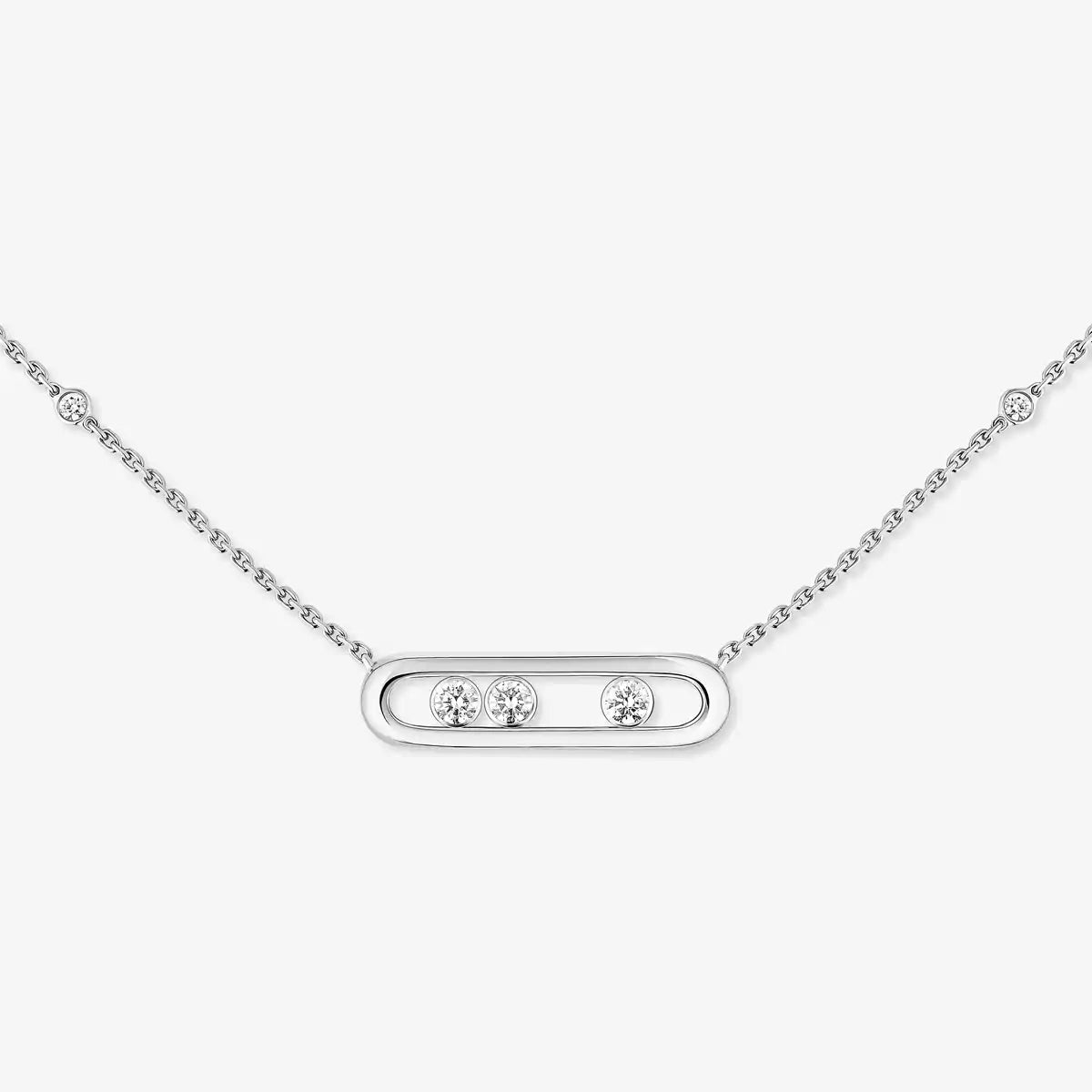 [Garvey]MOVE PAVÉ PENDANT 4 MOVING DIAMONDS NECKLACE