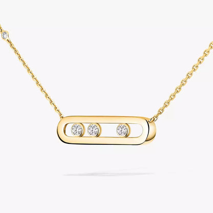 [Garvey]MOVE PAVÉ PENDANT 4 MOVING DIAMONDS NECKLACE