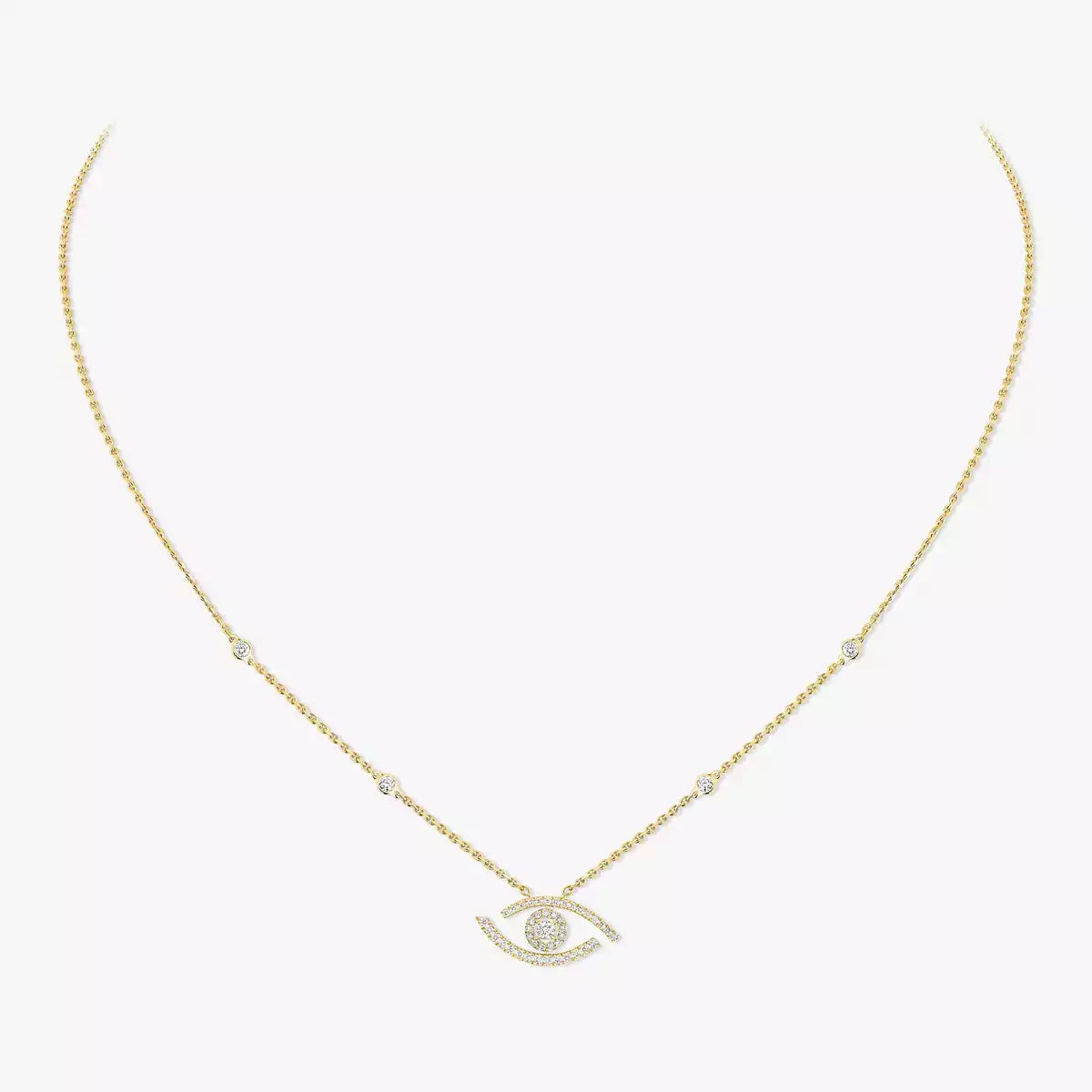 [Garvey]PAVÉ DIAMOND LUCKY EYE NECKLACE