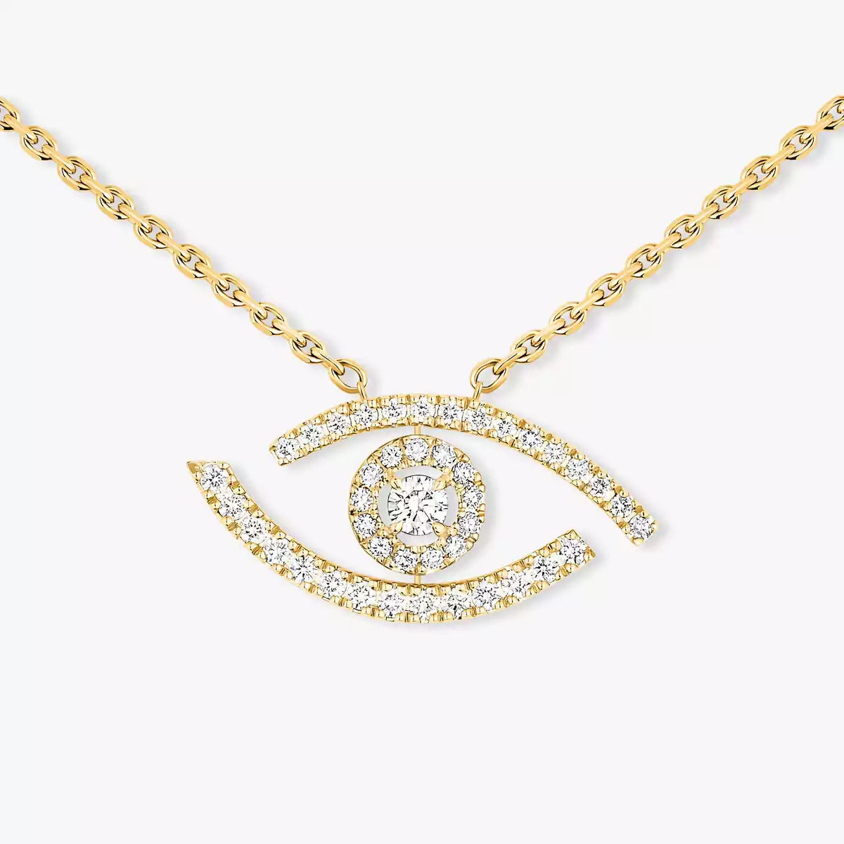 [Garvey]PAVÉ DIAMOND LUCKY EYE NECKLACE