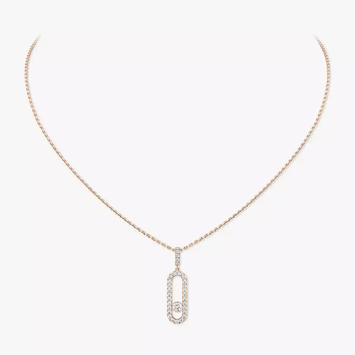 [Garvey]MOVE UNO FULL PAVÉ DIAMOND NECKLACE