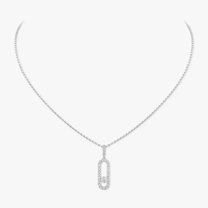 [Garvey]MOVE UNO FULL PAVÉ DIAMOND NECKLACE