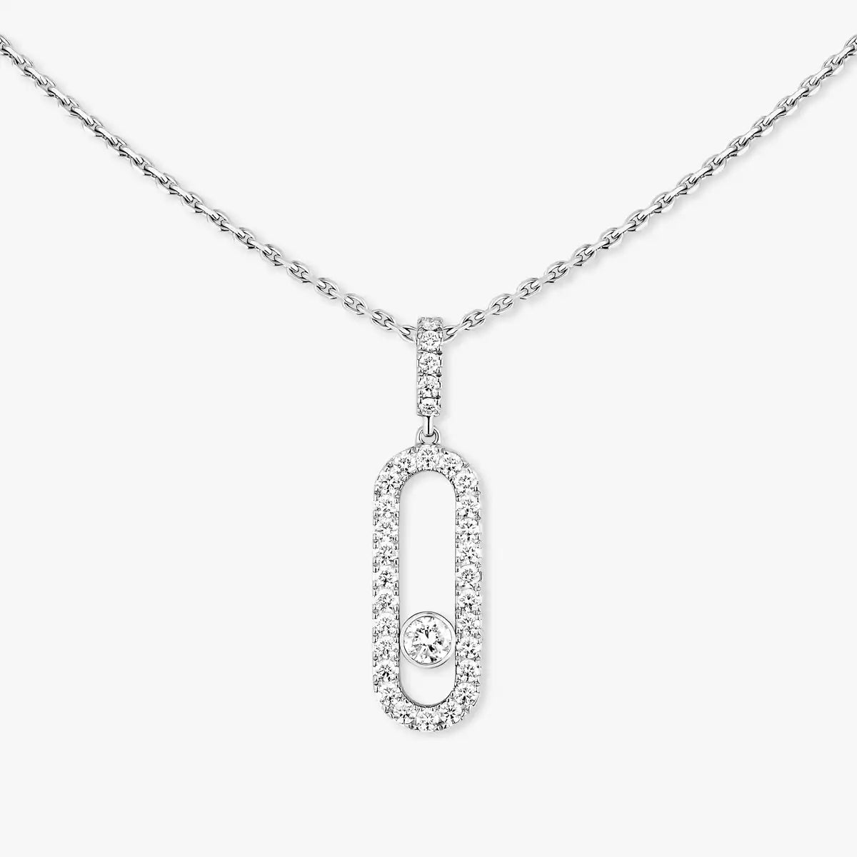 [Garvey]MOVE UNO FULL PAVÉ DIAMOND NECKLACE