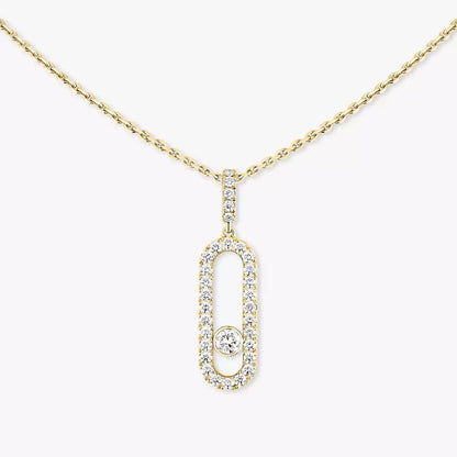 [Garvey]MOVE UNO FULL PAVÉ DIAMOND NECKLACE