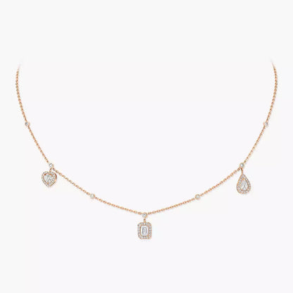 [Garvey]My Twin Diamond Necklace in Silver