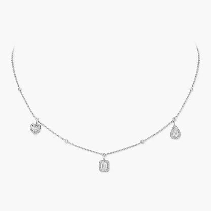 [Garvey]My Twin Diamond Necklace in Silver