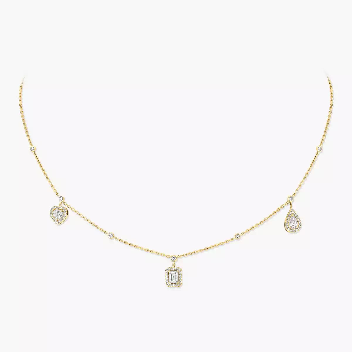 [Garvey]My Twin Diamond Necklace in Silver