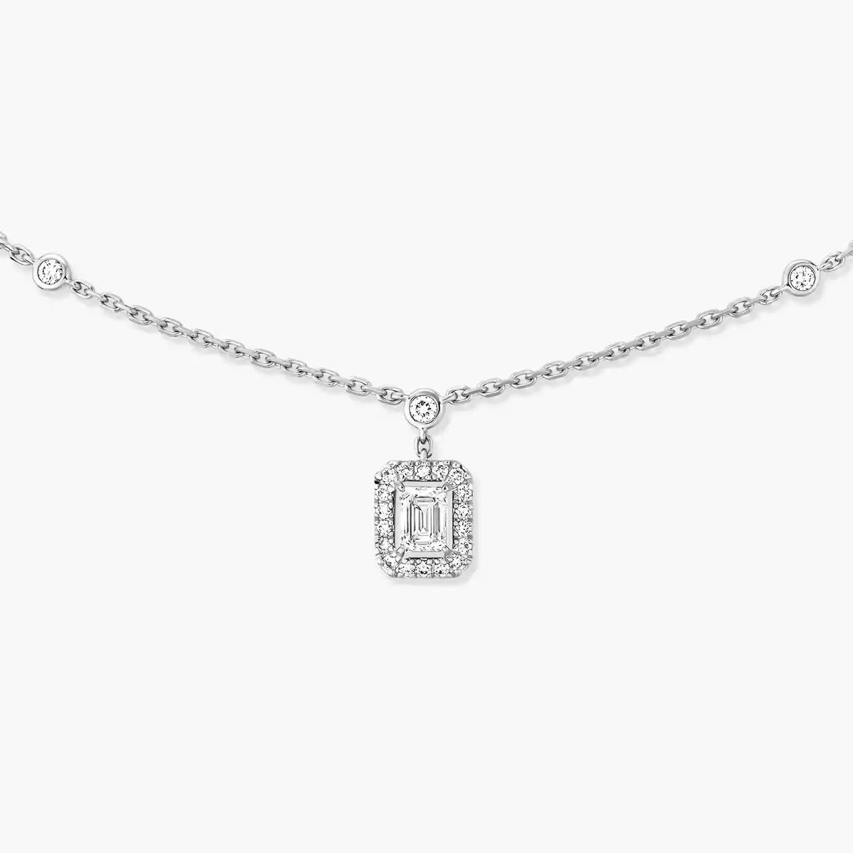 [Garvey]My Twin Diamond Necklace in Silver