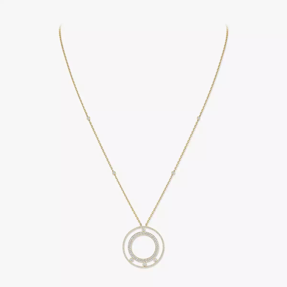 [Garvey]MOVE ROMANE LONG PAVÉ DIAMOND NECKLACE