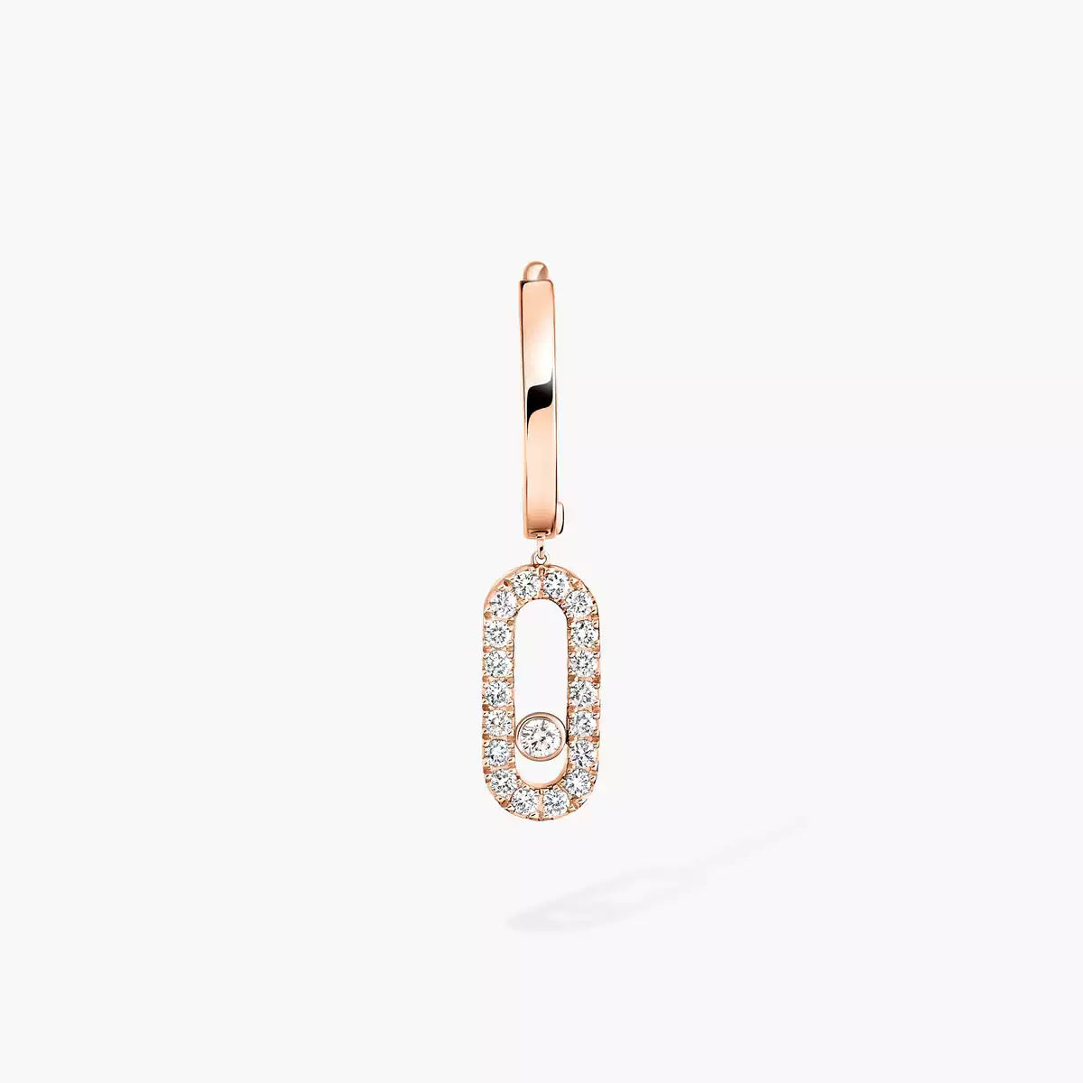 [Garvey]MOVE UNO SINGLE DIAMOND HOOP EARRINGS
