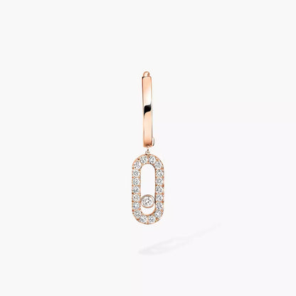 [Garvey]MOVE UNO SINGLE DIAMOND HOOP EARRINGS