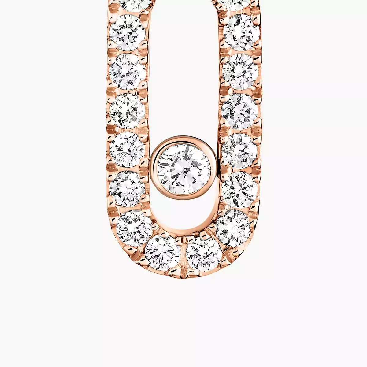 [Garvey]MOVE UNO SINGLE DIAMOND HOOP EARRINGS