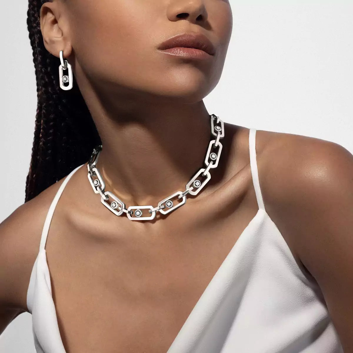[Garvey]SO MOVE XL DIAMOND HOOP EARRINGS