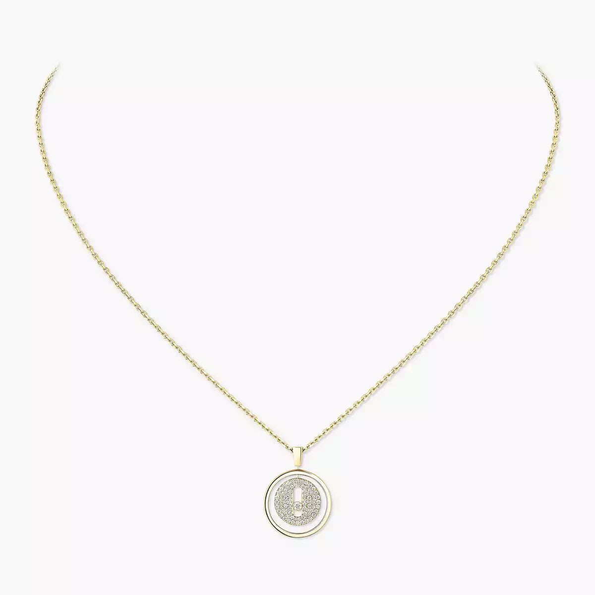 [Garvey]LUCKY MOVE FULL PAVÉ DIAMOND NECKLACE