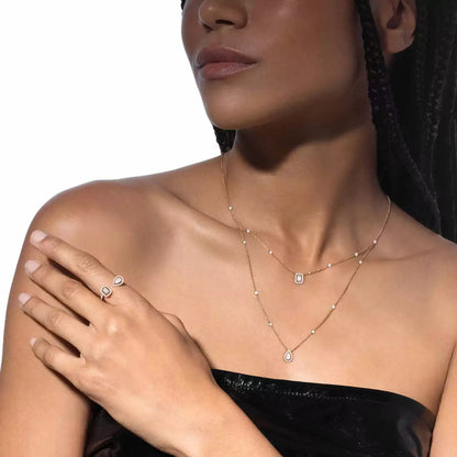 [Garvey]Diamond Necklace My Twin 2 Rows