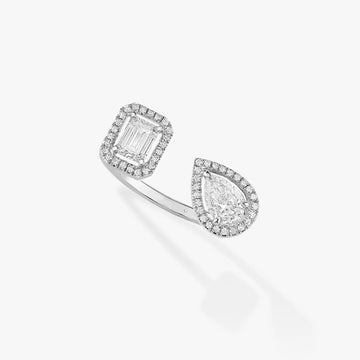 [Garvey]My Twin Toi & Moi Silver Diamond Ring