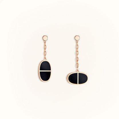 [Garvey ]CHAINE VERSO BLACK CERAMIC EARRINGS