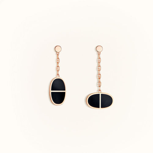 [Garvey ]CHAINE VERSO BLACK CERAMIC EARRINGS