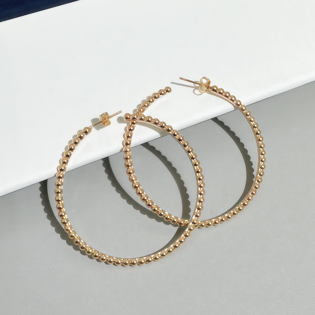 [Garvey] SMOOTH BEAD STUD EARRINGS