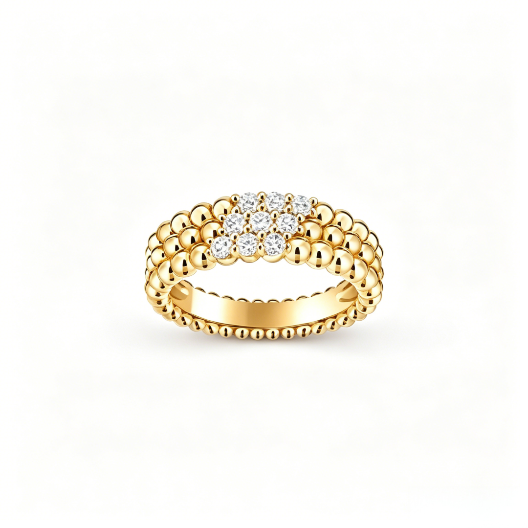 [Garvey] THREE-ROW DIAMOND RING