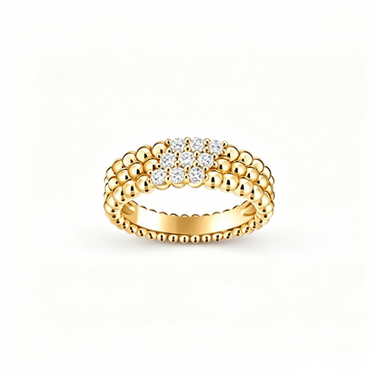 [Garvey] THREE-ROW DIAMOND RING