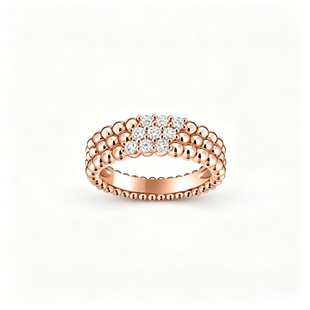 [Garvey] THREE-ROW DIAMOND RING