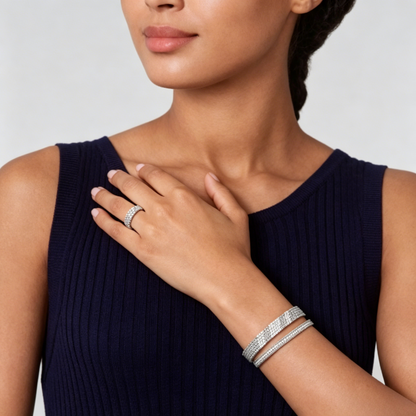 [Garvey] THREE-ROW DIAMOND RING