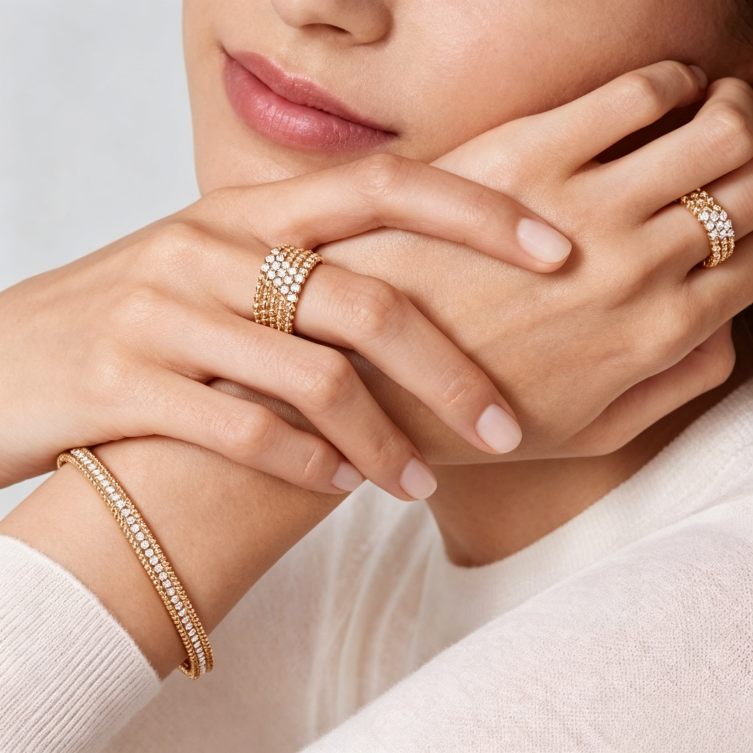 [Garvey] THREE-ROW DIAMOND RING