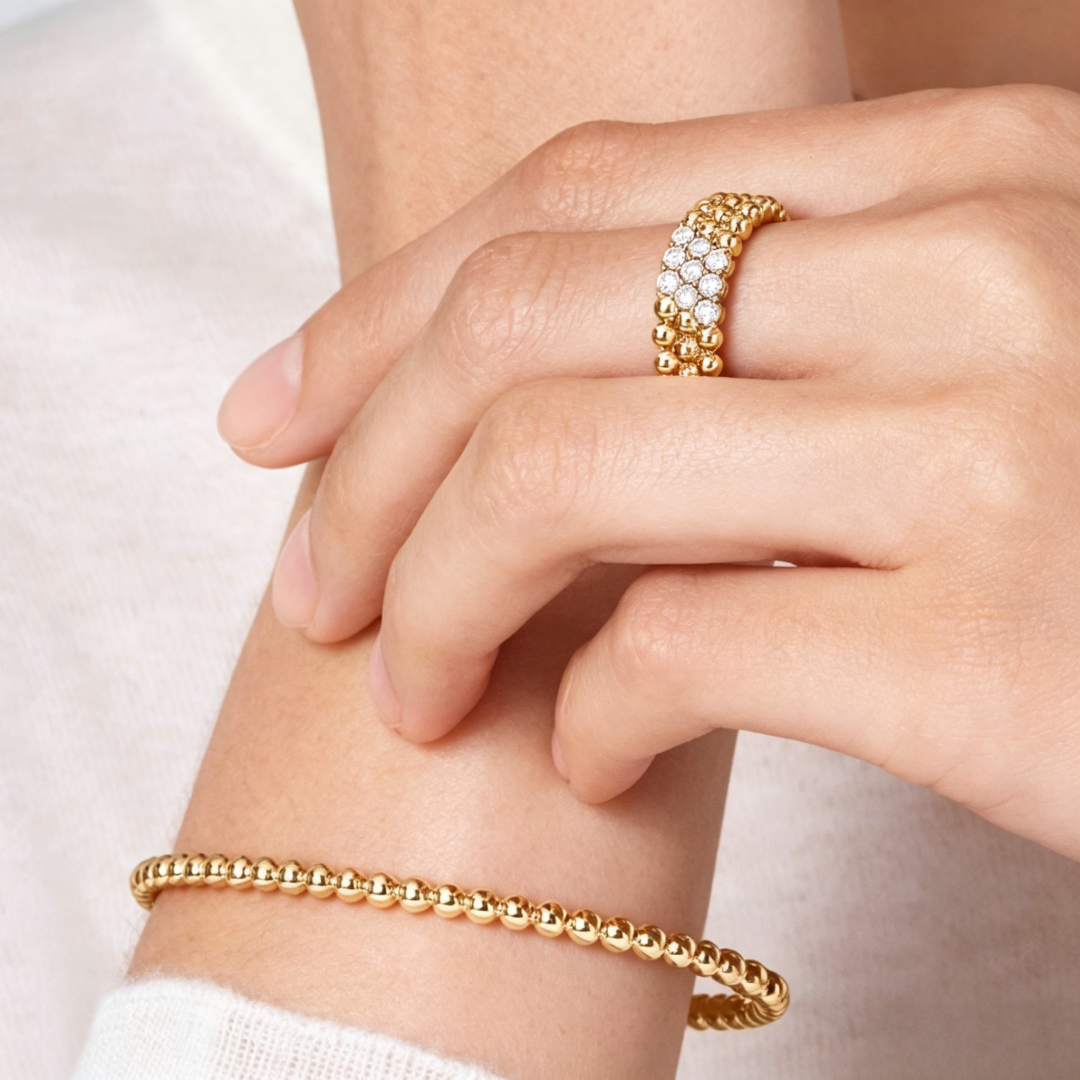[Garvey] THREE-ROW DIAMOND RING