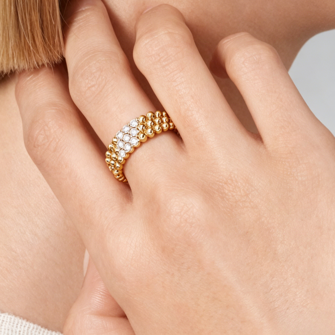 [Garvey] THREE-ROW DIAMOND RING