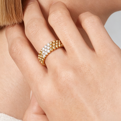 [Garvey] THREE-ROW DIAMOND RING