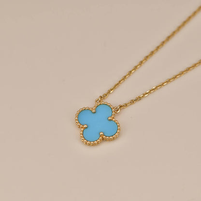 [Garvey ]CLOVER 15MM VINTAGE TURQUOISE NECKLACE