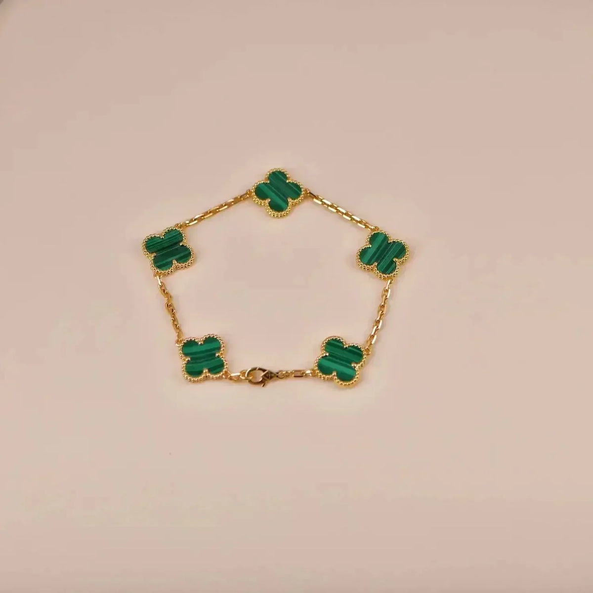 [Garvey ] CLOVER 5 MOTIF MALACHITE BRACELET COLLECTION