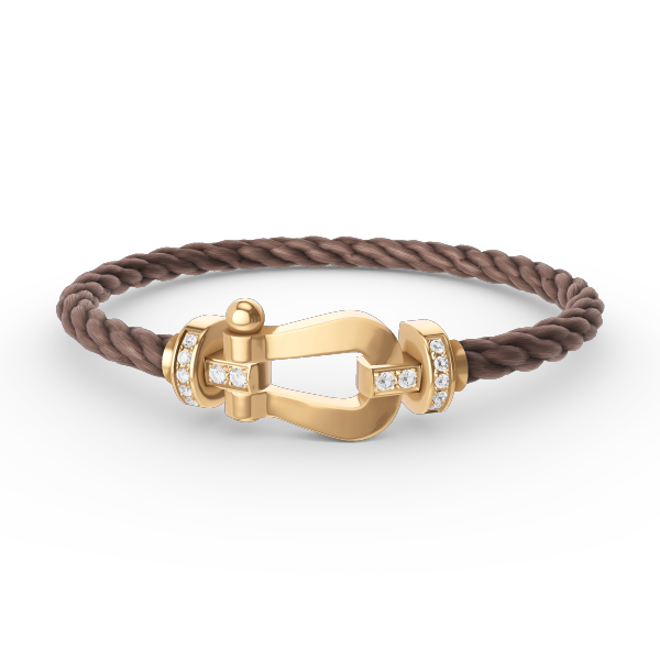 [Garvey ]FORCE LARGE HORSESHOE HALF DIAMOND BRACELET GOLD